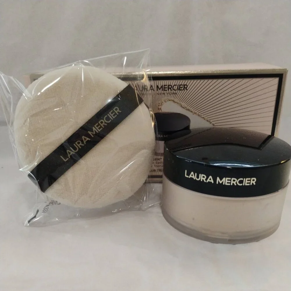 Laura Mercier Setting Pwdr Translucent Ultra-Blur w Puff-Indulgent Icons Set-NWT